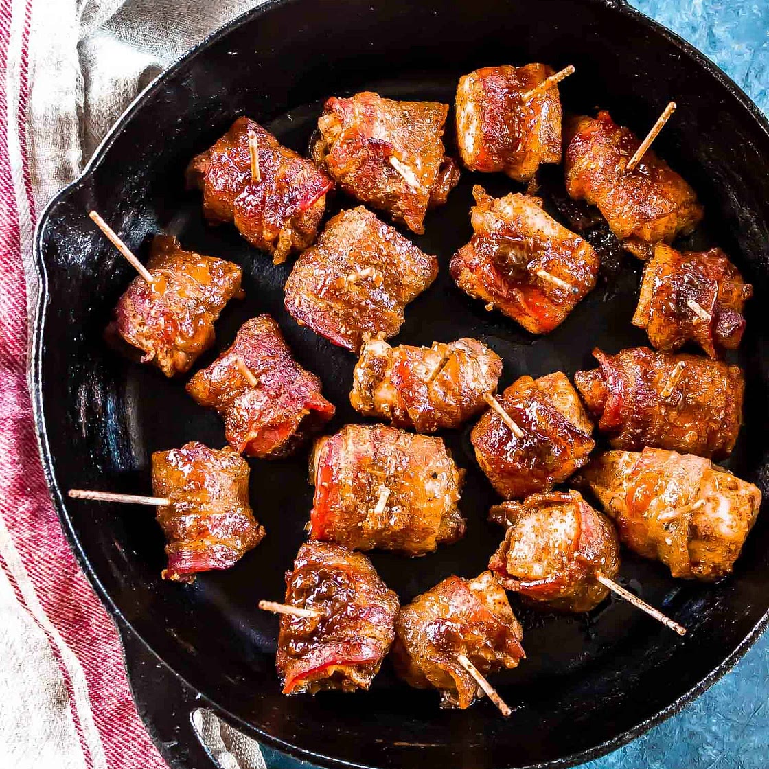 Keto Bacon Brown Sugar Chicken Bites