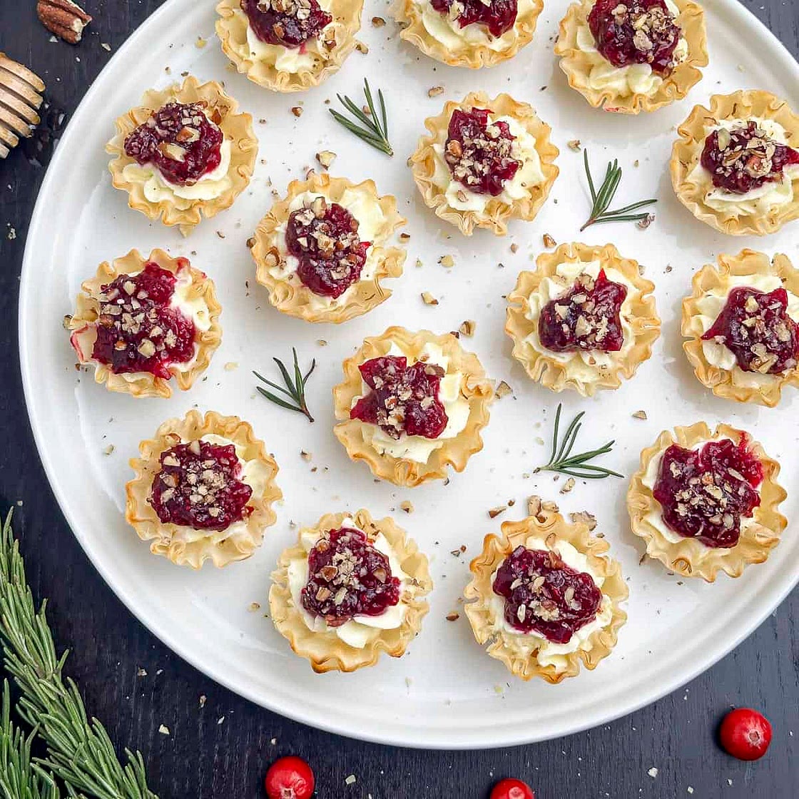 Cranberry Tartlets with Whipped Feta