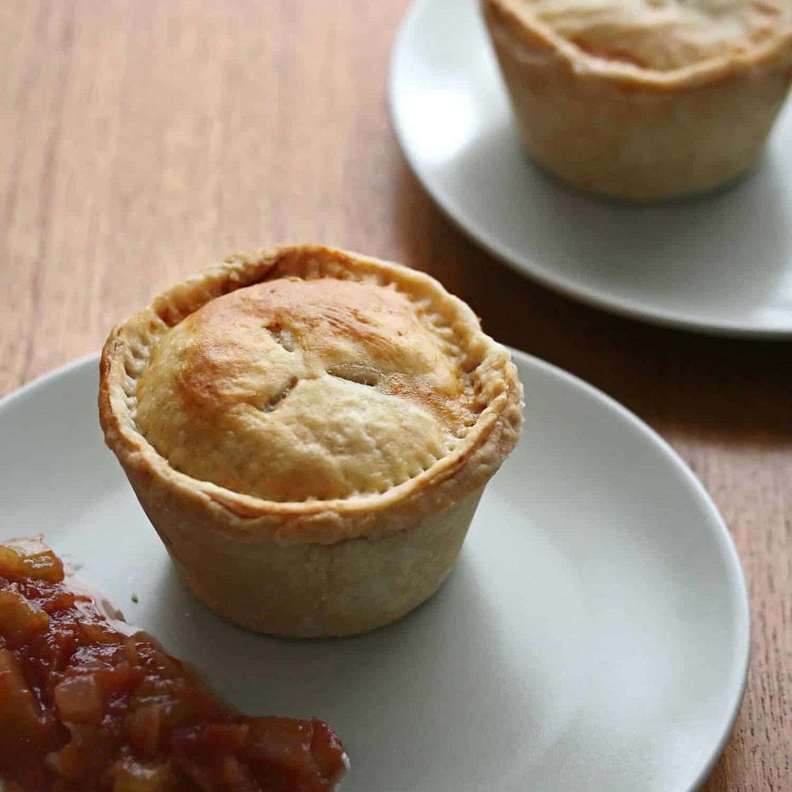 Mini Tourtieres with Chunky Homemade Ketchup