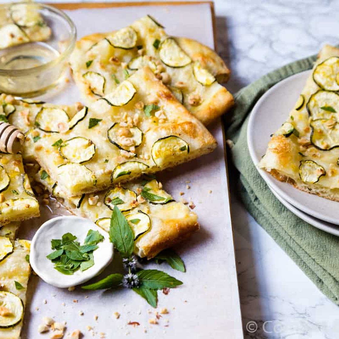Zucchini Sheet Pan Pizza