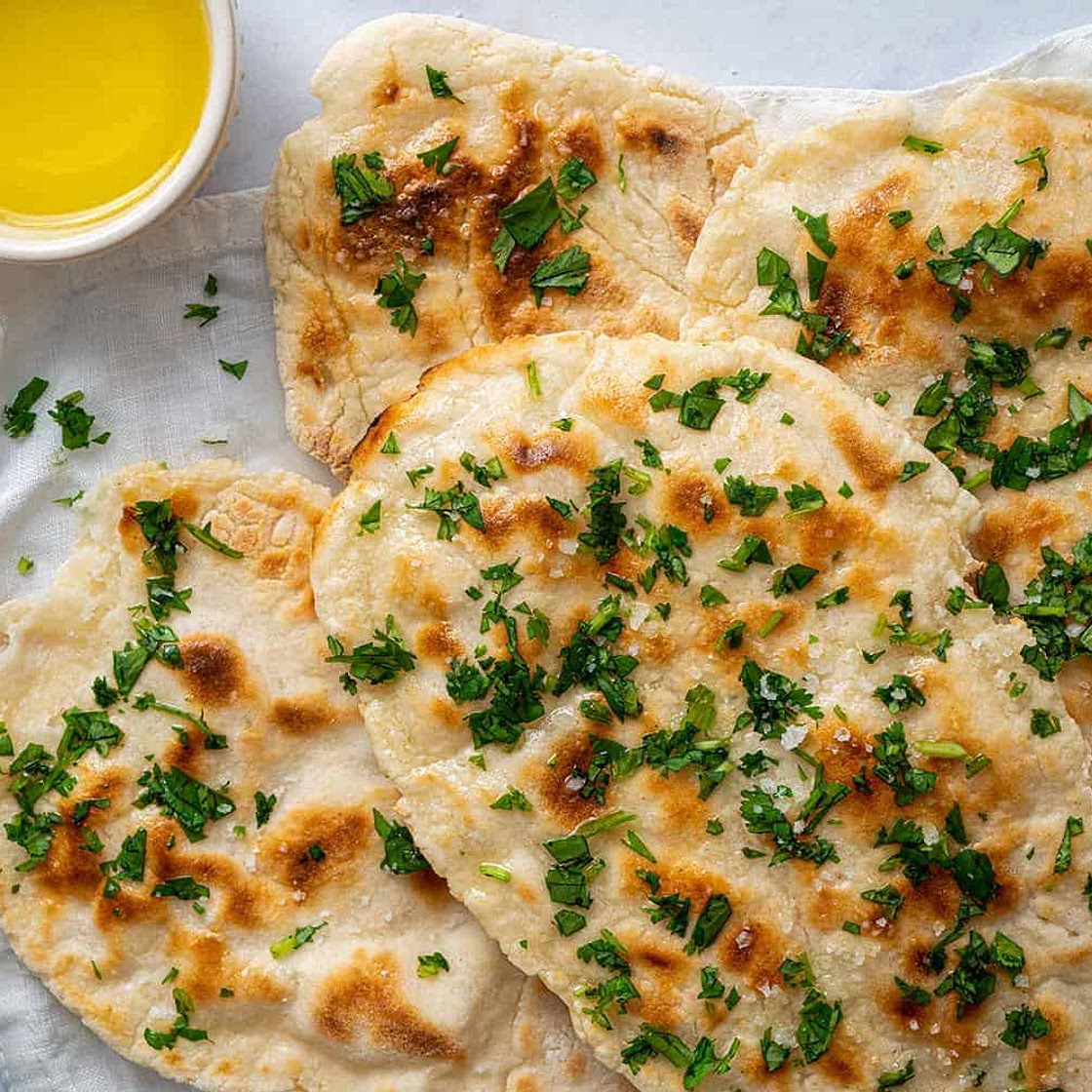 Gluten Free Naan Bread Recipe (vegan, dairy free, low FODMAP)