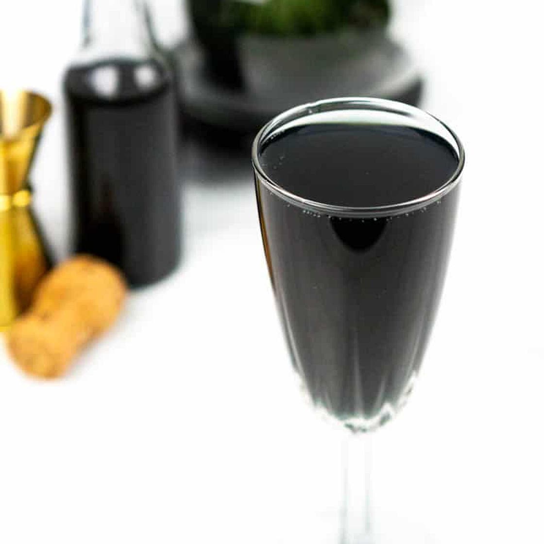 Black Magic Champagne Cocktail