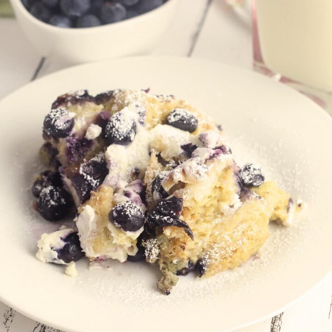 Slow Cooker French Toast and Blueberry Breakfast Casserole