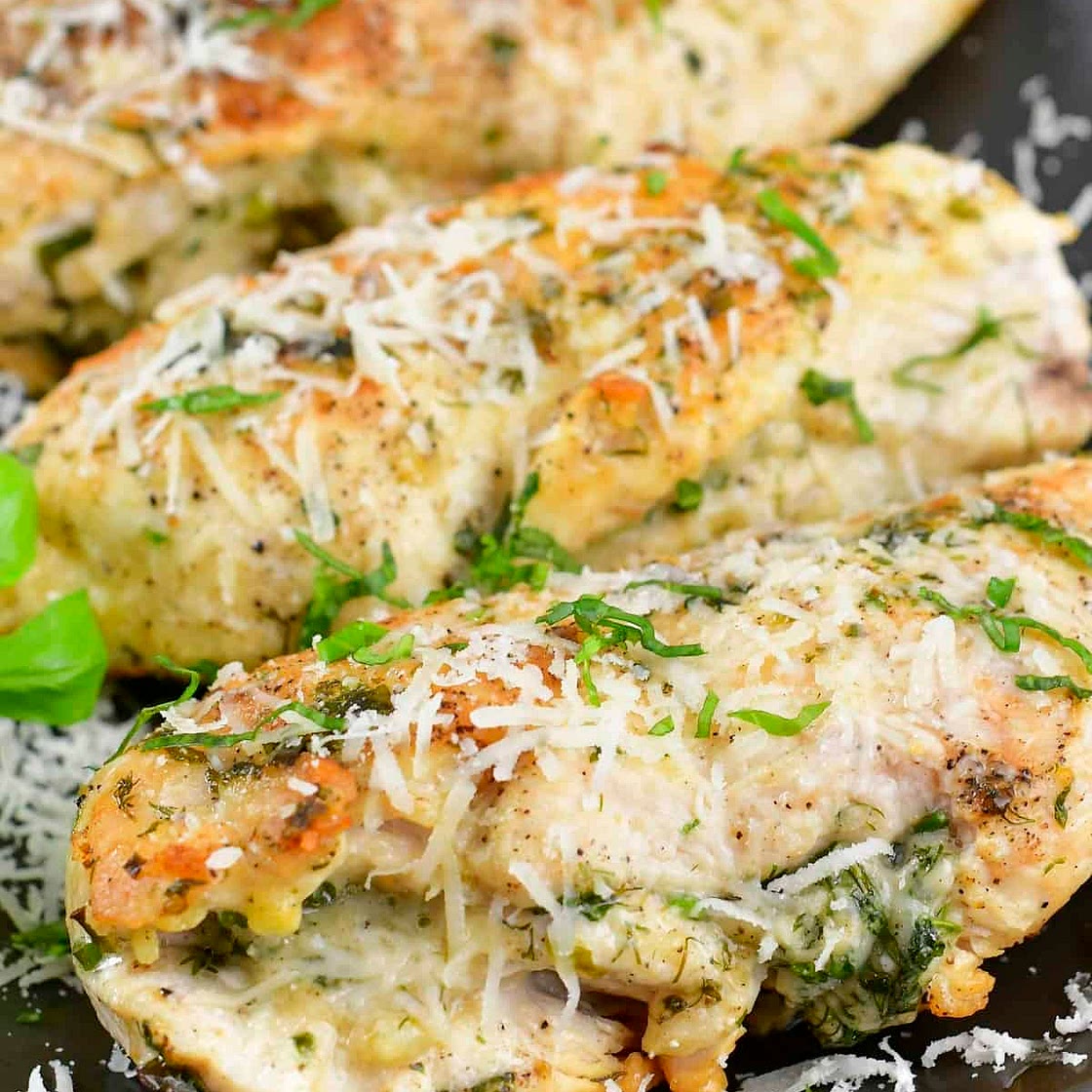Parmesan and Herb Stuffed Chicken