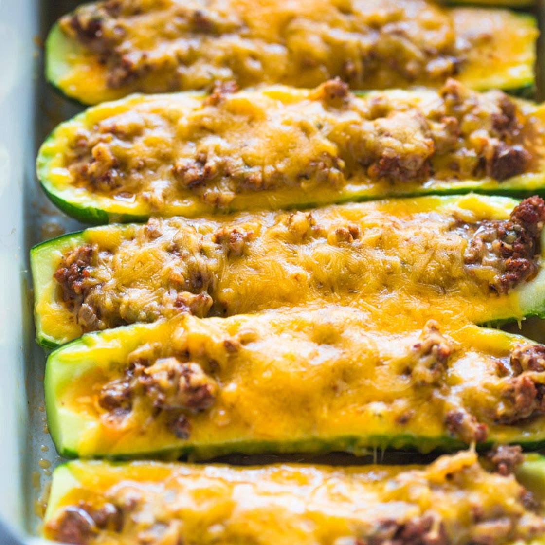 Beef Stuffed Zucchini Boats