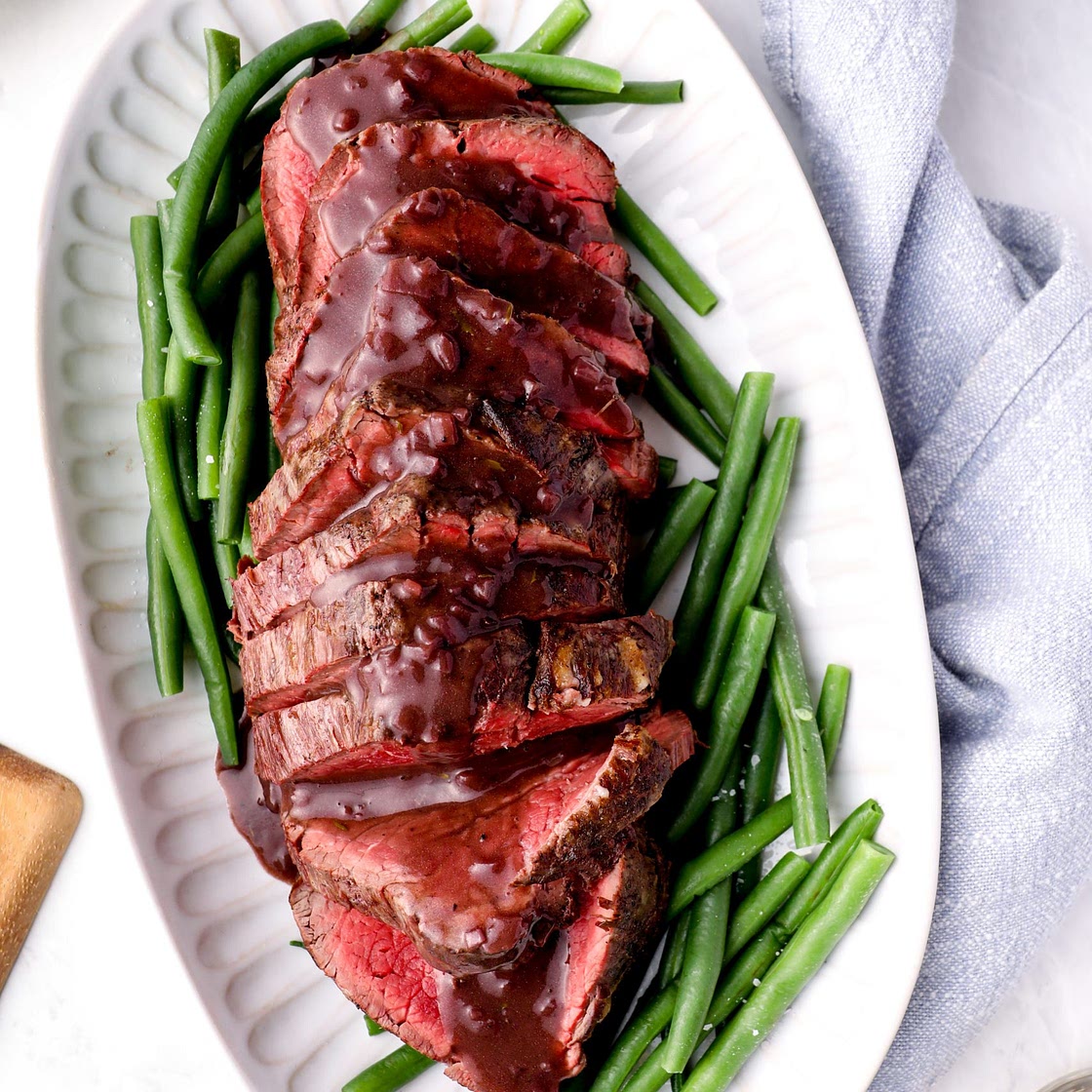 Roast Beef Tenderloin with Red Wine Sauce