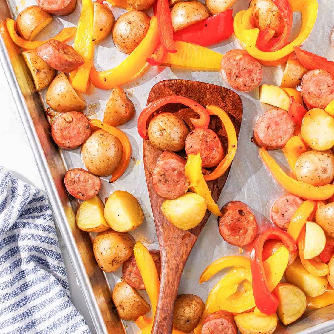 Sheet Pan Chicken Sausage Dinner