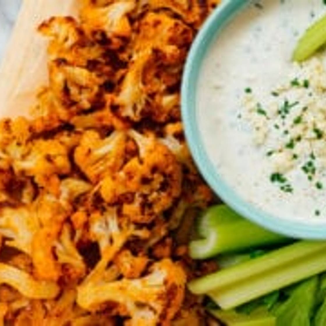 Roasted Buffalo Cauliflower