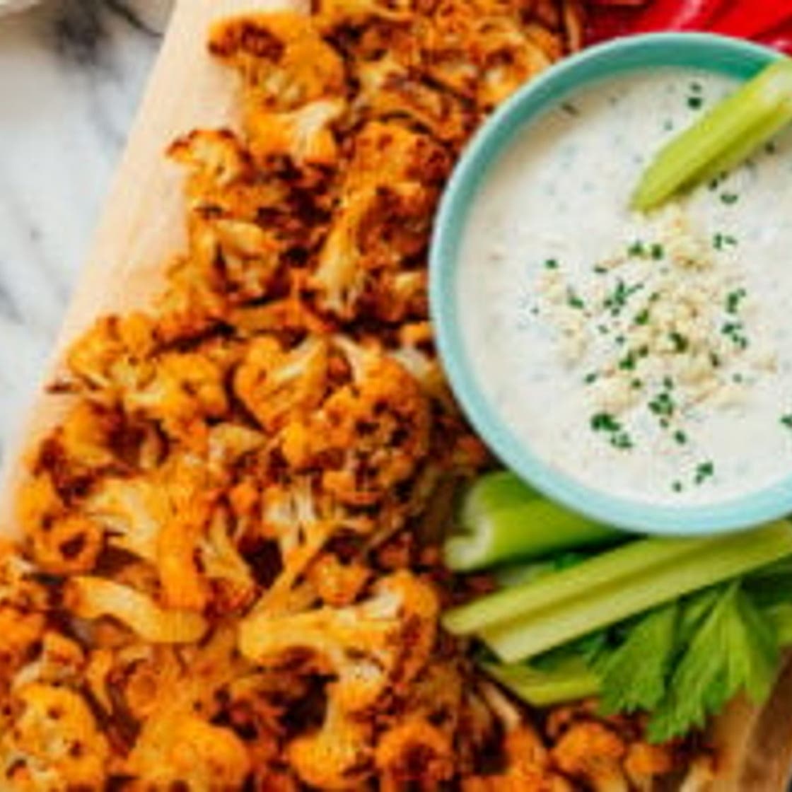 Roasted Buffalo Cauliflower