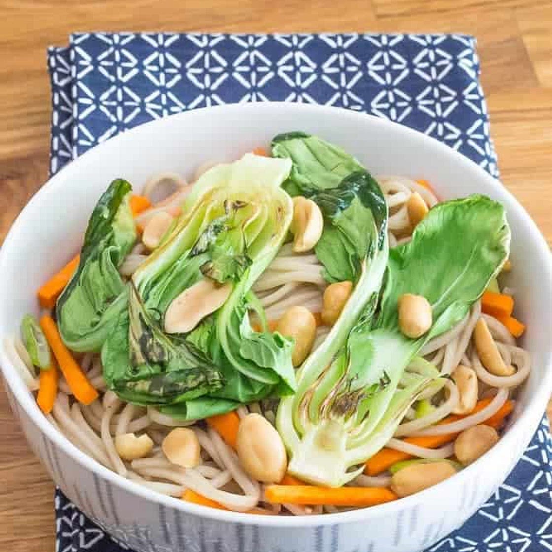 Peanut Soba Noodles with Bok Choy