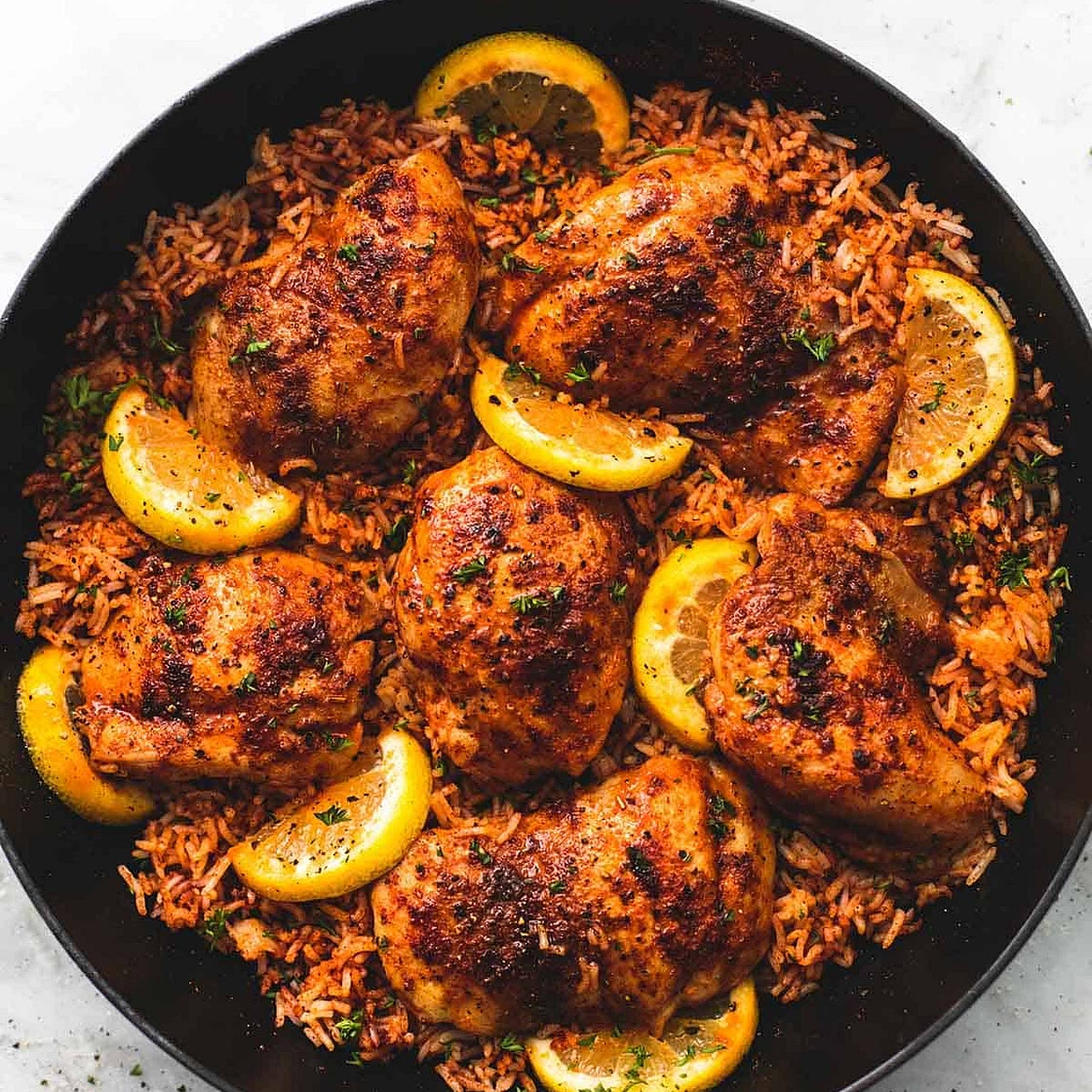 One Pan Spanish Chicken and Rice