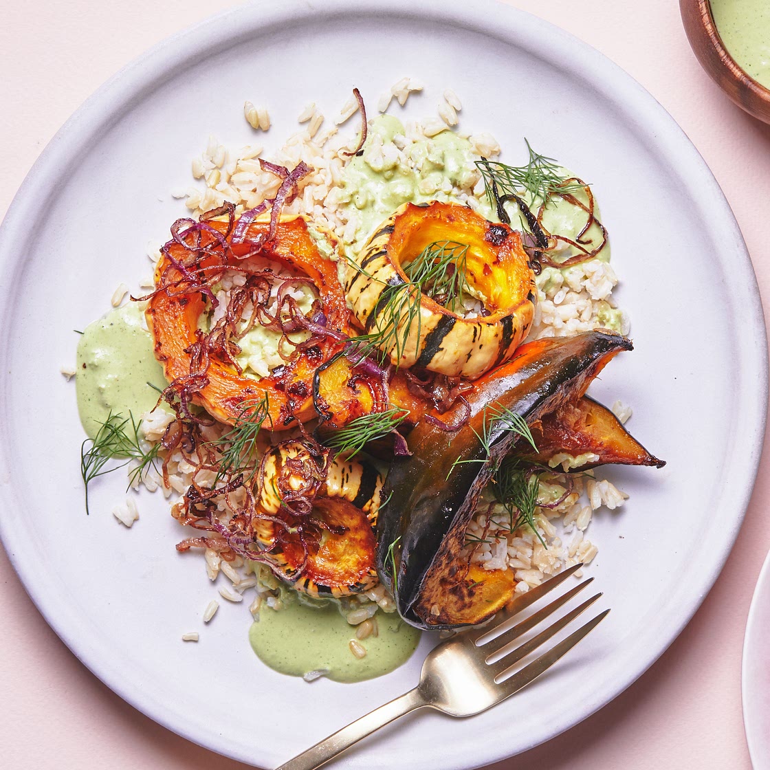 Squash With Yogurt Sauce and Frizzled Onions