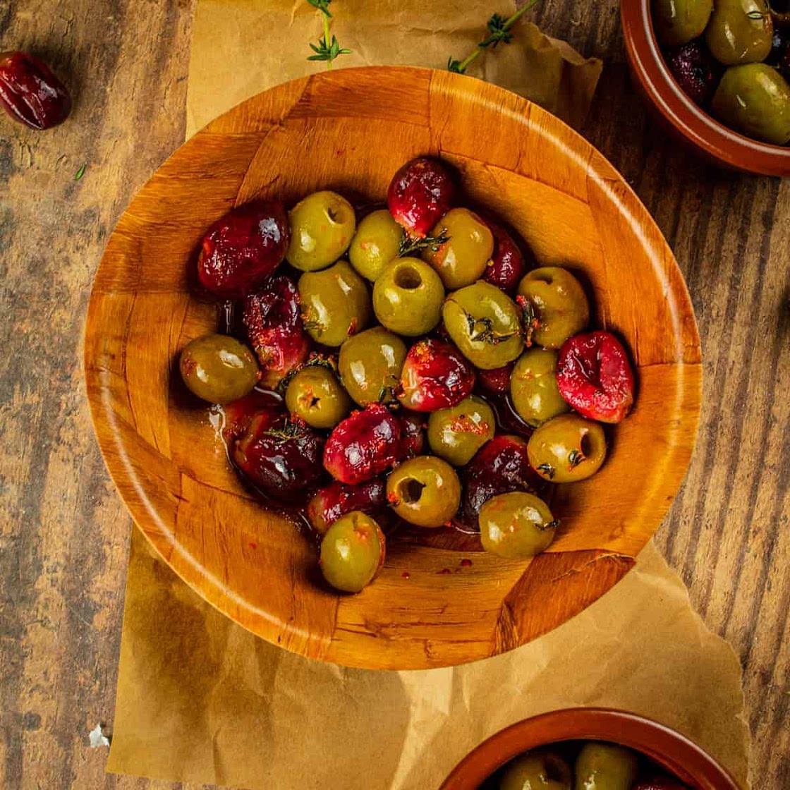 Roasted Grapes and Olives