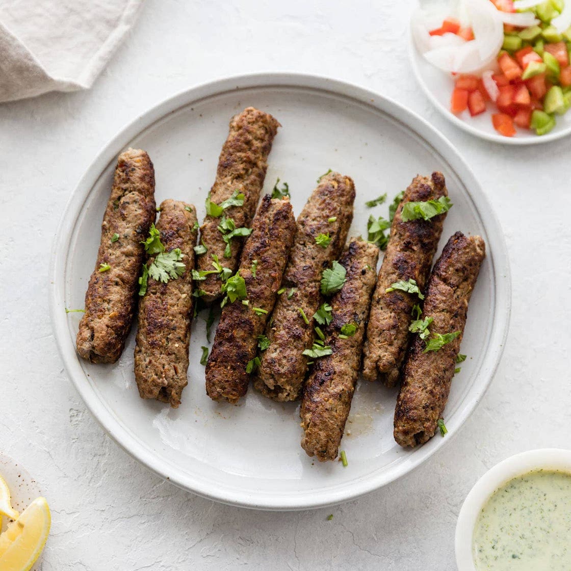 Pakistani Seekh Kebab (Ground Beef Skewers)