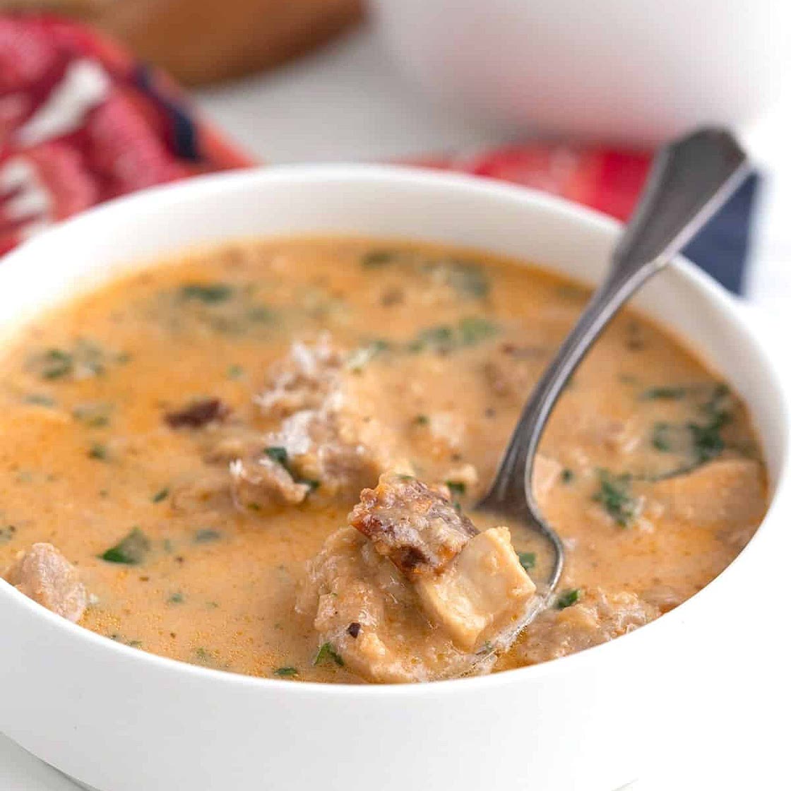 Creamy Keto Tuscan Chicken Soup