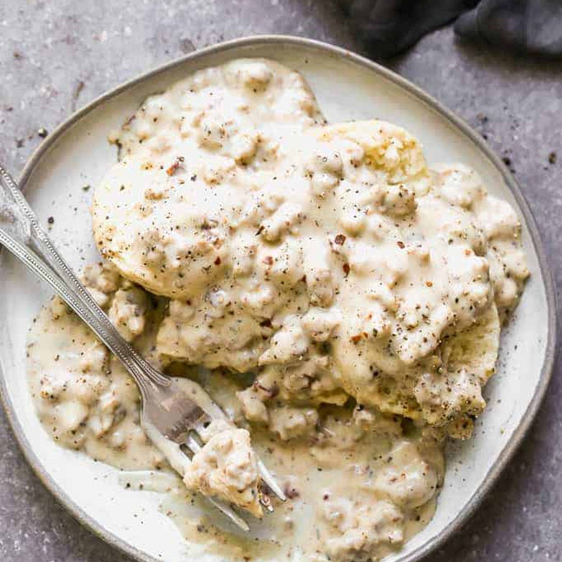 Sausage Gravy and Biscuits