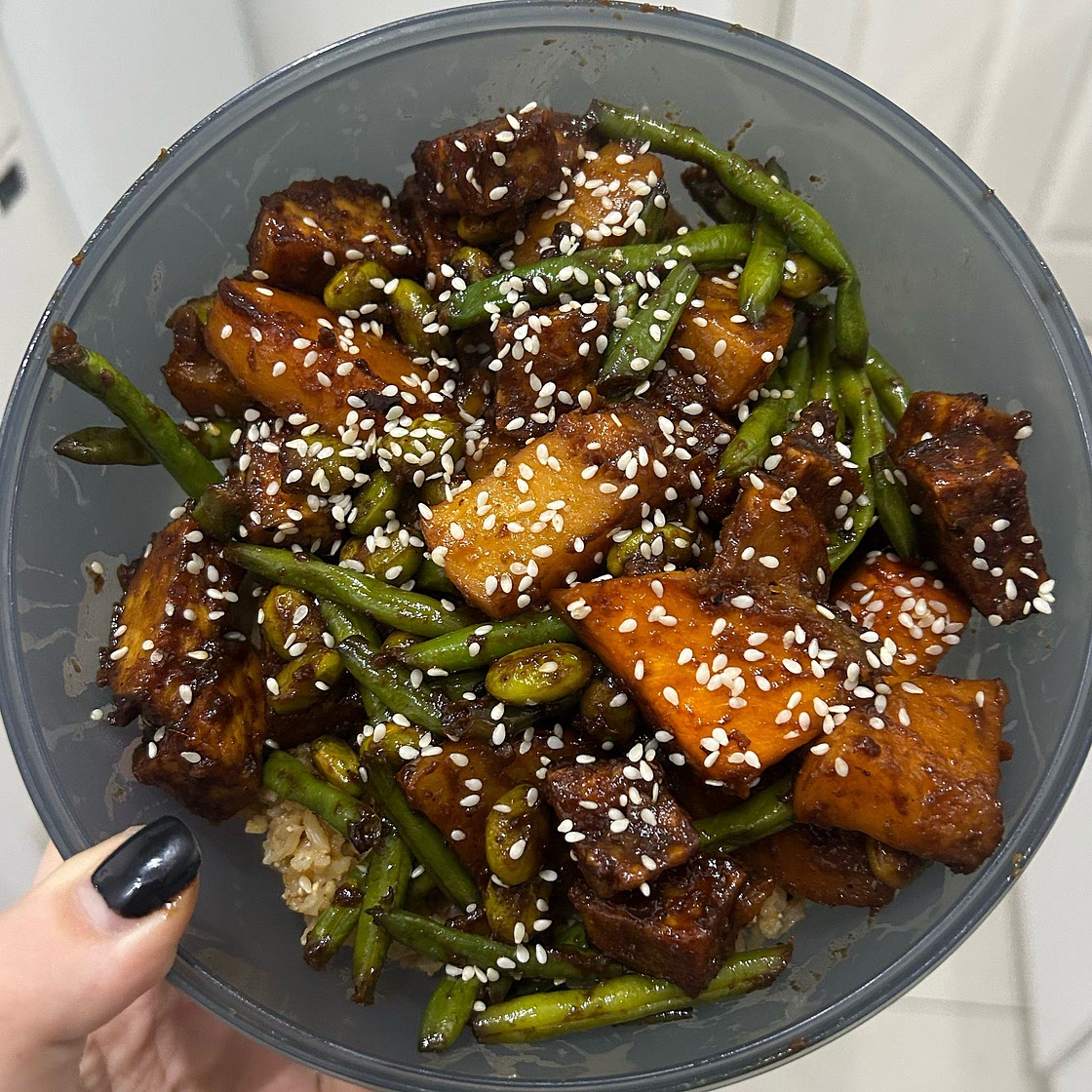 STICKY SESAME PUFF TOFU - Avant-Garde Vegan