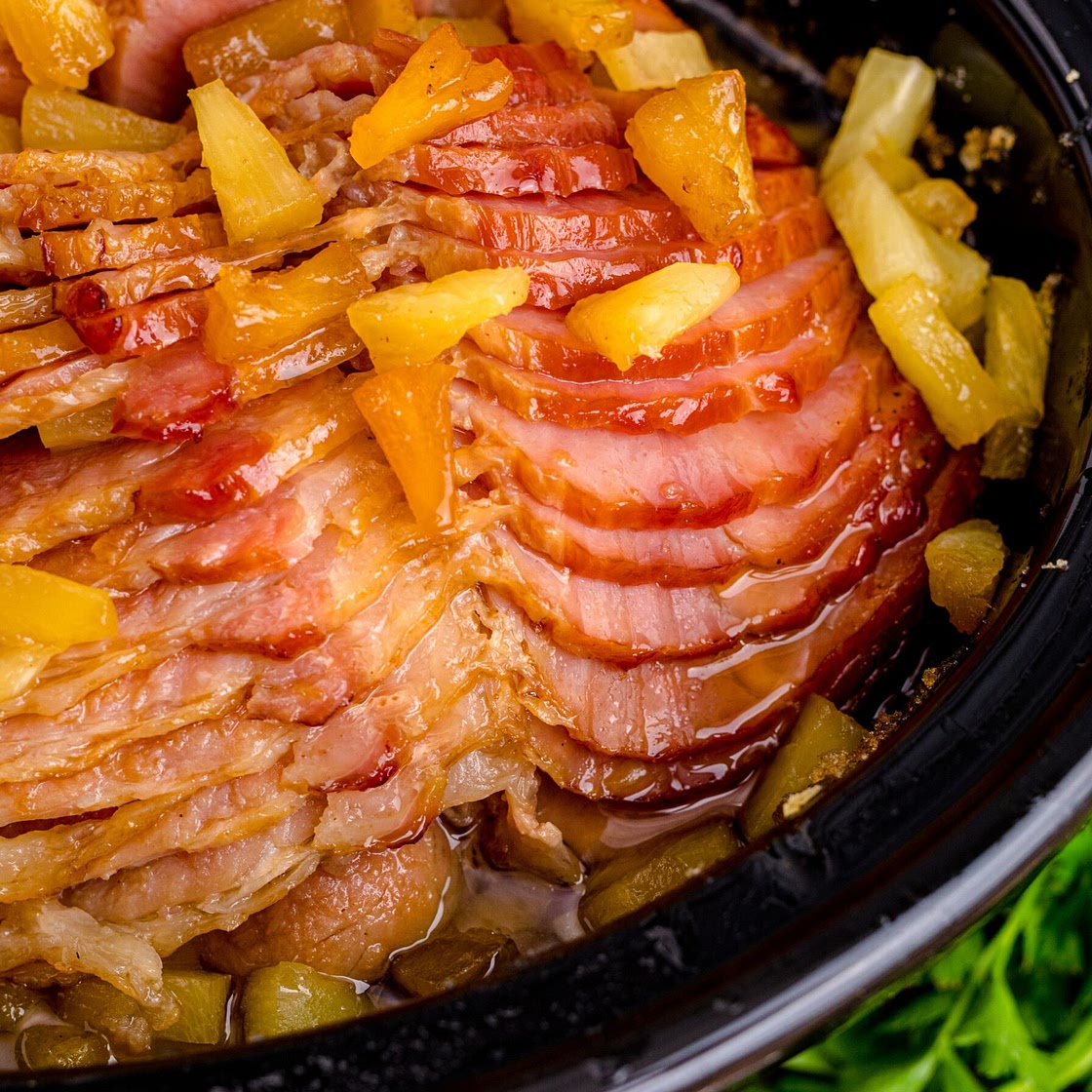 Crock Pot Brown Sugar Pineapple Ham!