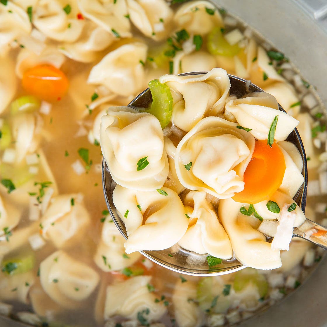 Slow-Cooker Chicken Tortellini Soup