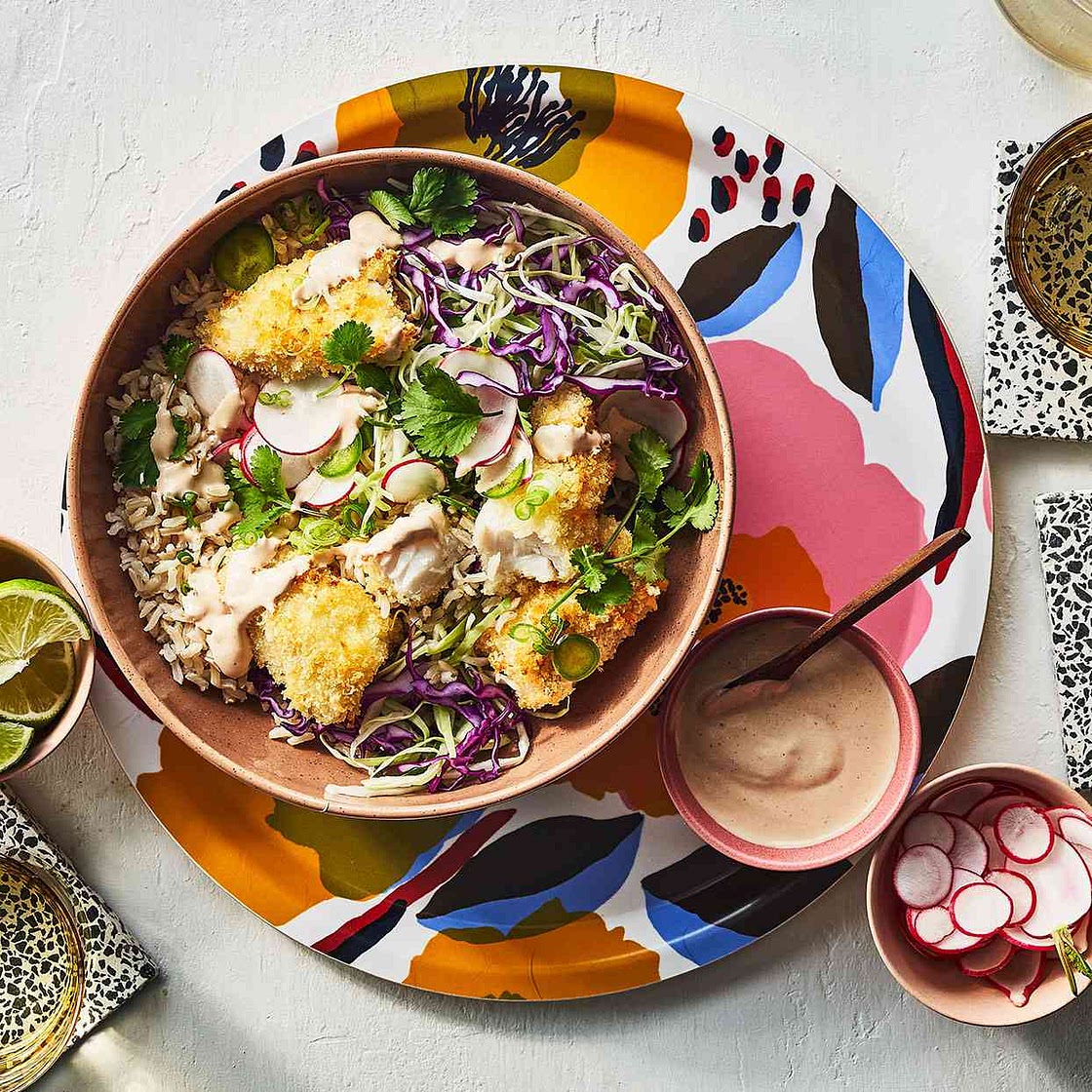 Crispy Fish Taco Bowls