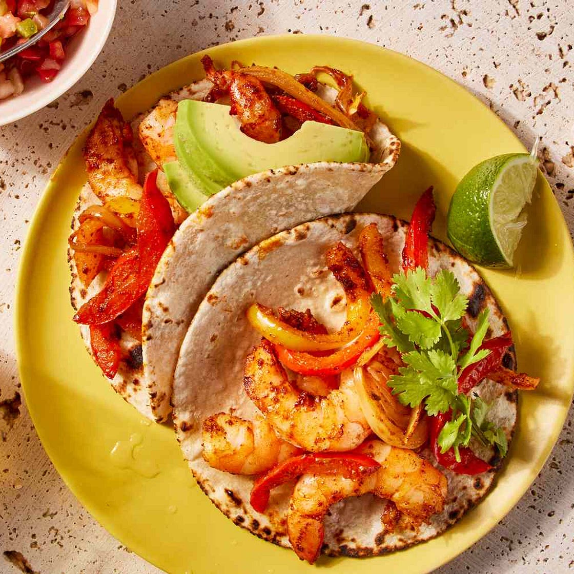 Sheet-Pan Shrimp Fajitas