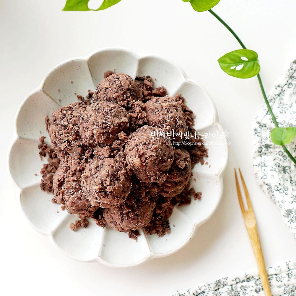 생일 수수팥떡 만들기 수수떡 경단 수수가루 떡만들기