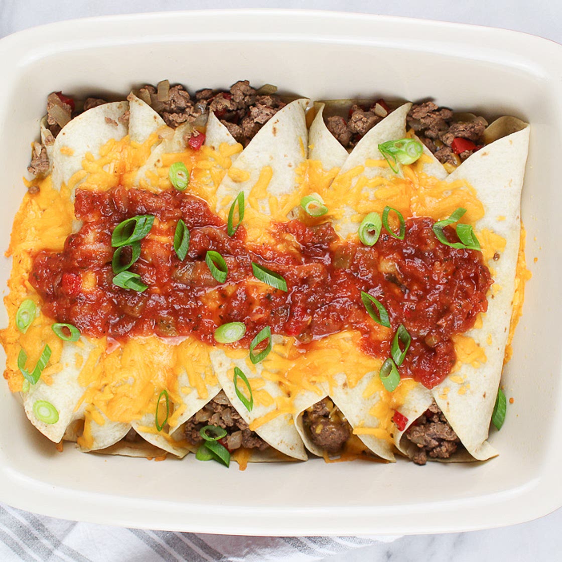 Beef and Cheese Enchiladas