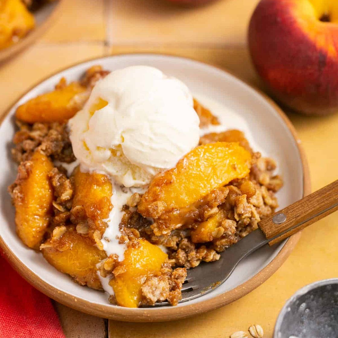 Healthy Peach Crisp