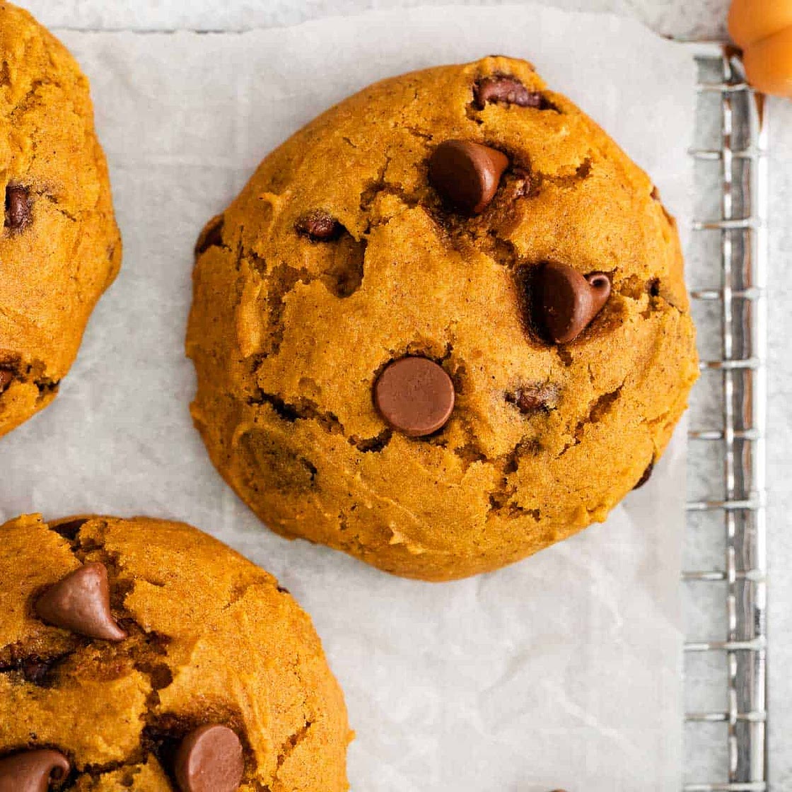 Gluten-Free Pumpkin Chocolate Chip Cookies
