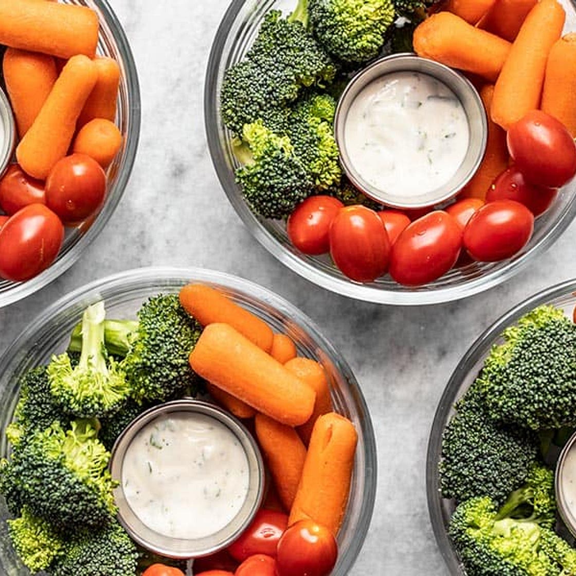 Meal Prep Vegetable Snack Packs