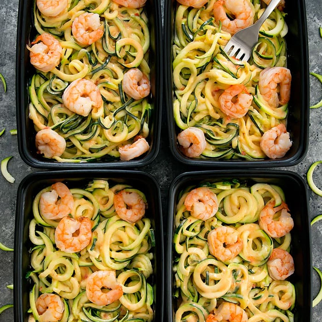 Skinny Bang Bang Zucchini Noodles Meal Prep