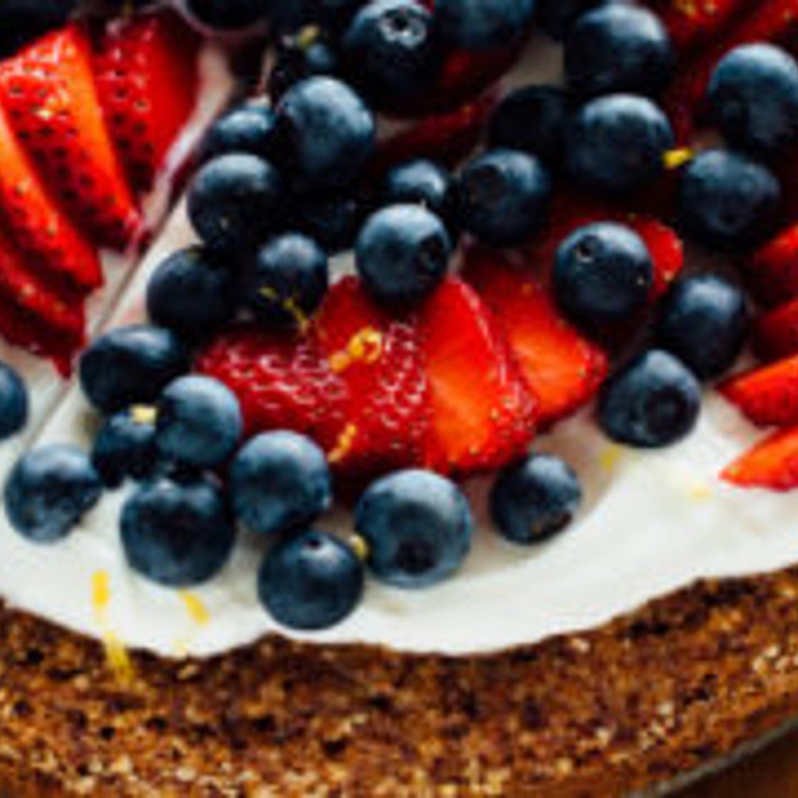 Gluten-Free Almond Cake with Berries on Top