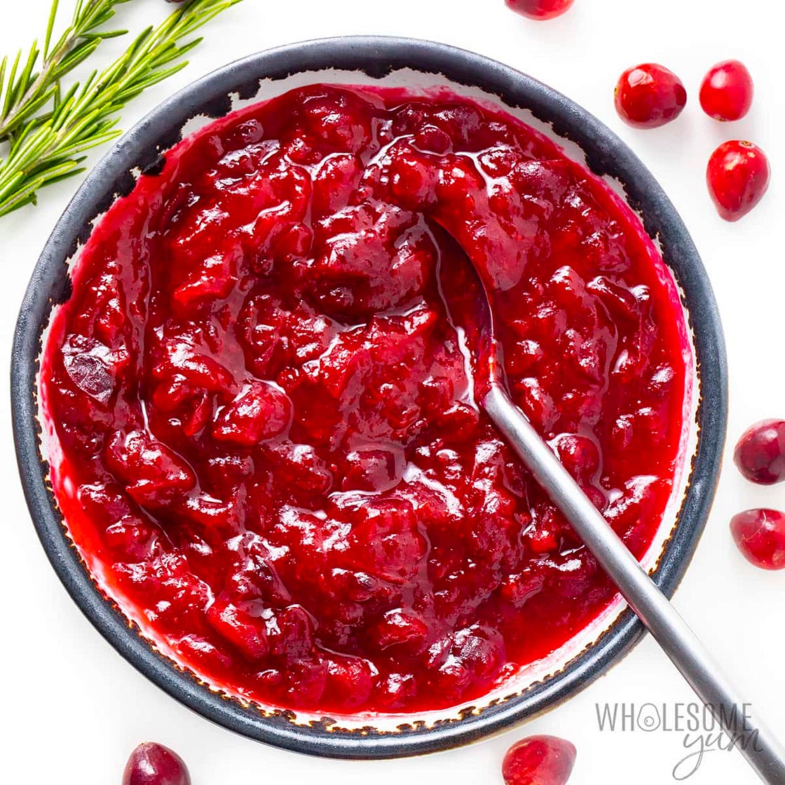 Sugar Free Cranberry Sauce (4 Ingredients)
