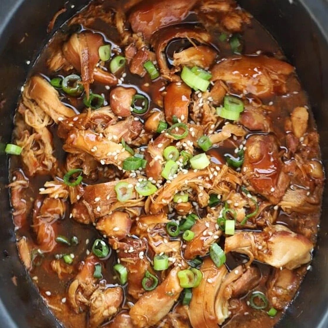 Slow Cooker Honey Garlic Chicken {with Sticky Sauce}