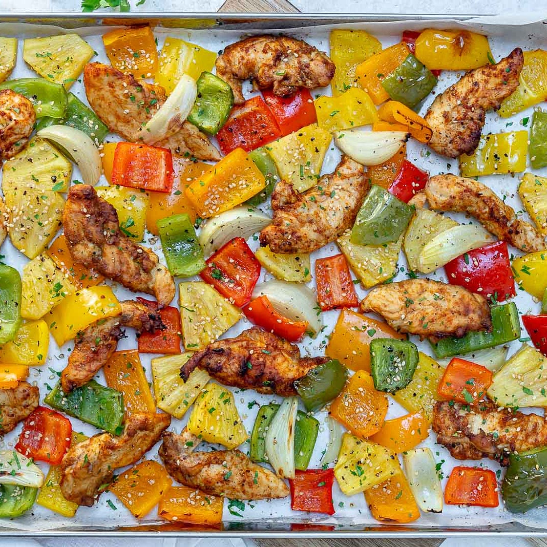 Sheet Pan Hawaiian Pineapple Chicken