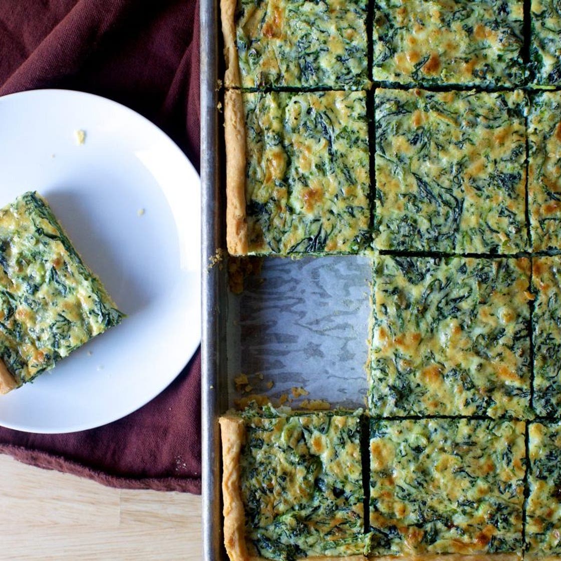 Spinach Sheet Pan Quiche