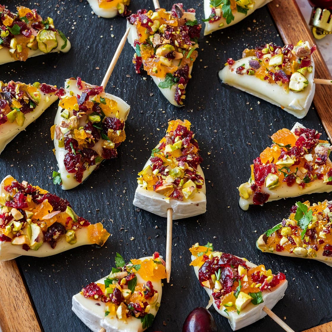 Mini Brie Christmas Trees