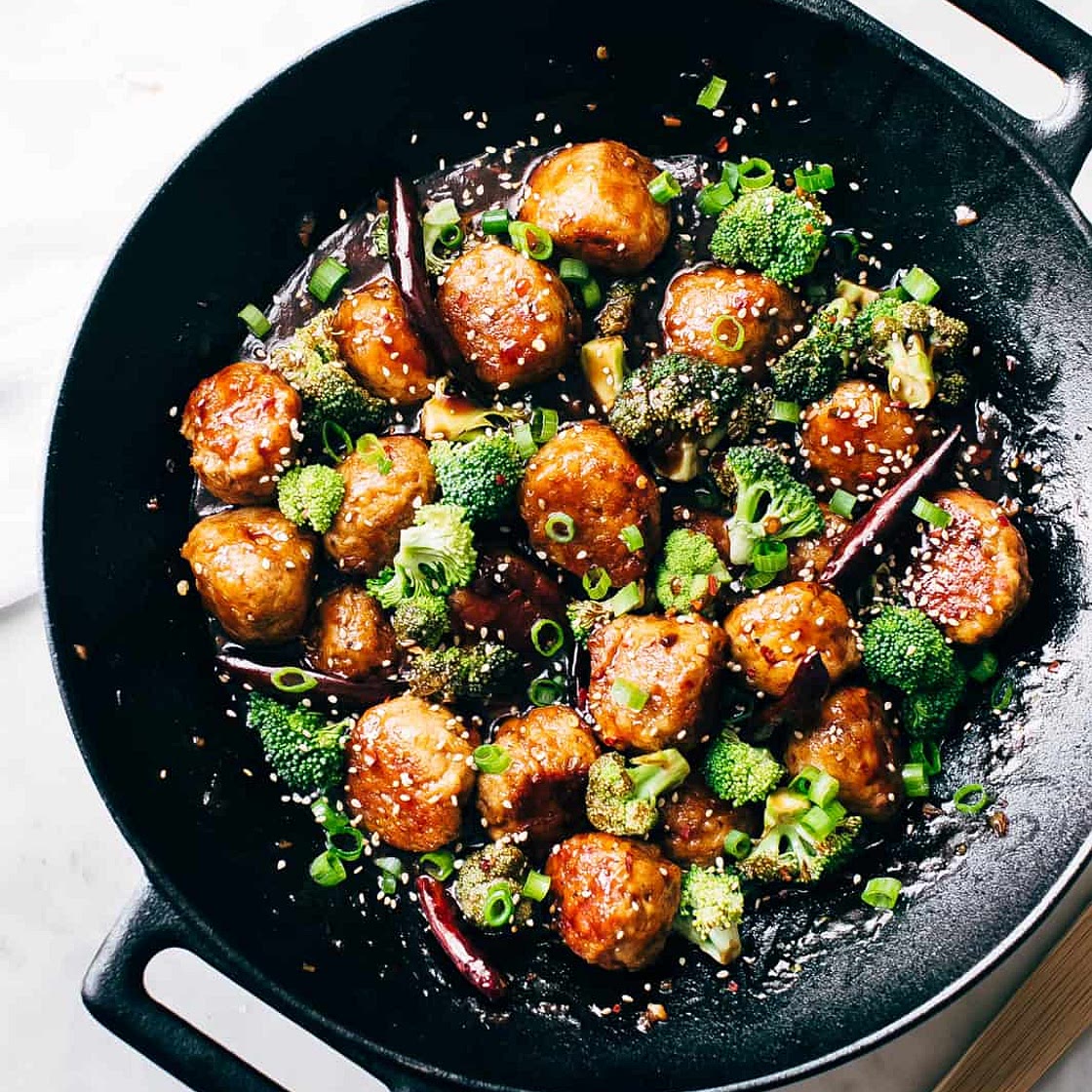General Tso's Chicken Meatballs