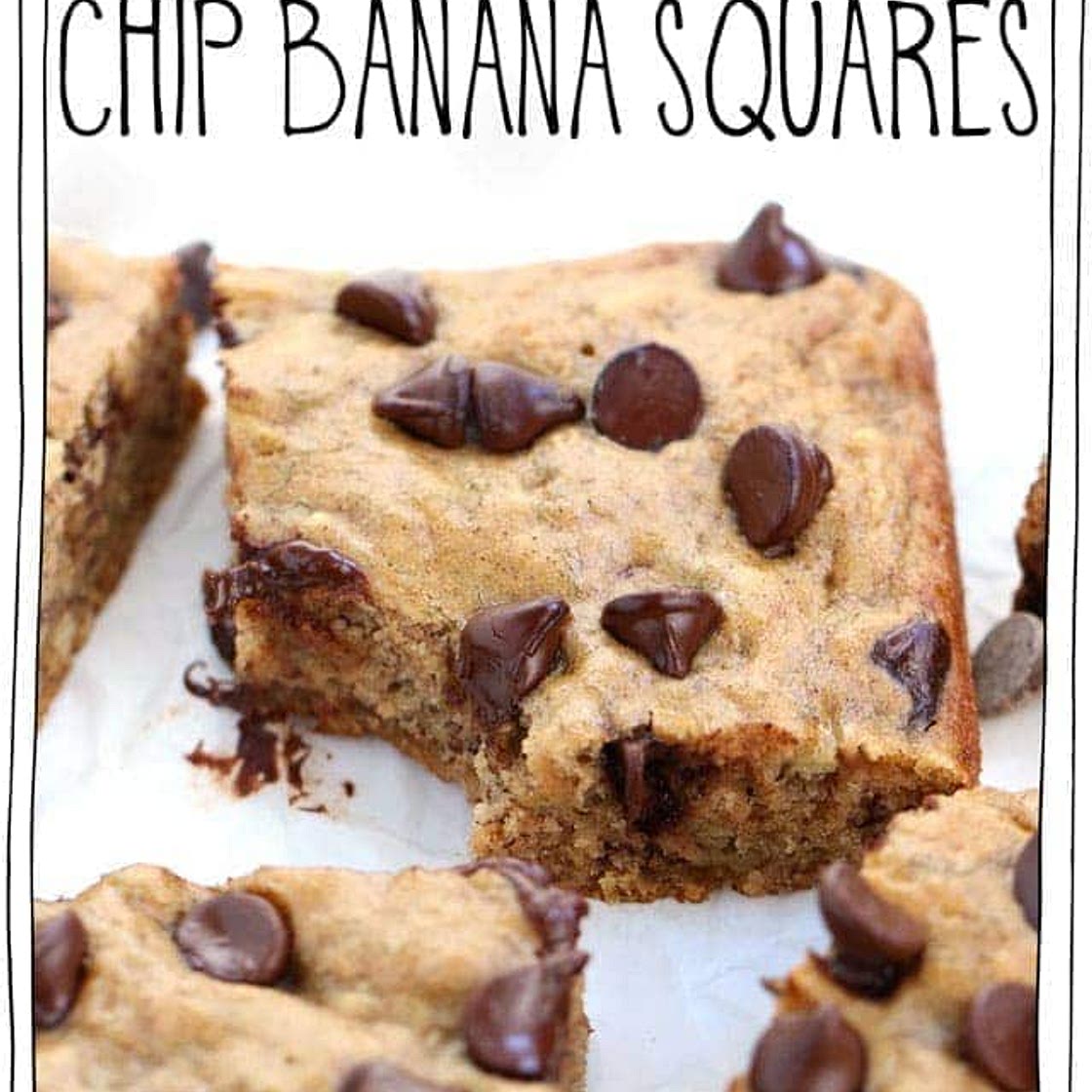 Vegan Chocolate Chip Banana Squares