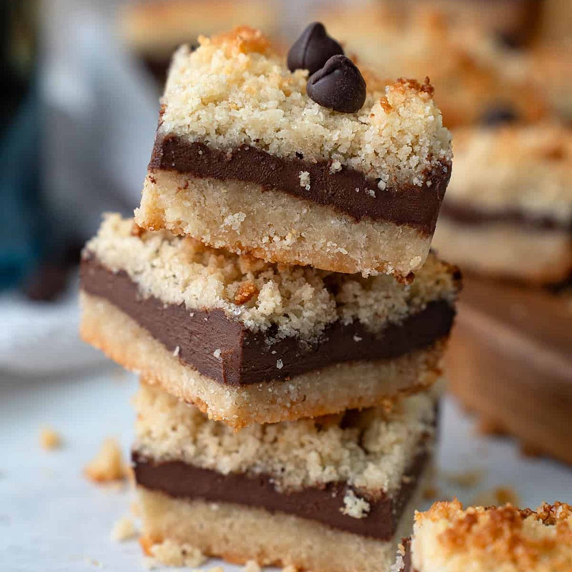 Keto Fudge Crumb Bars