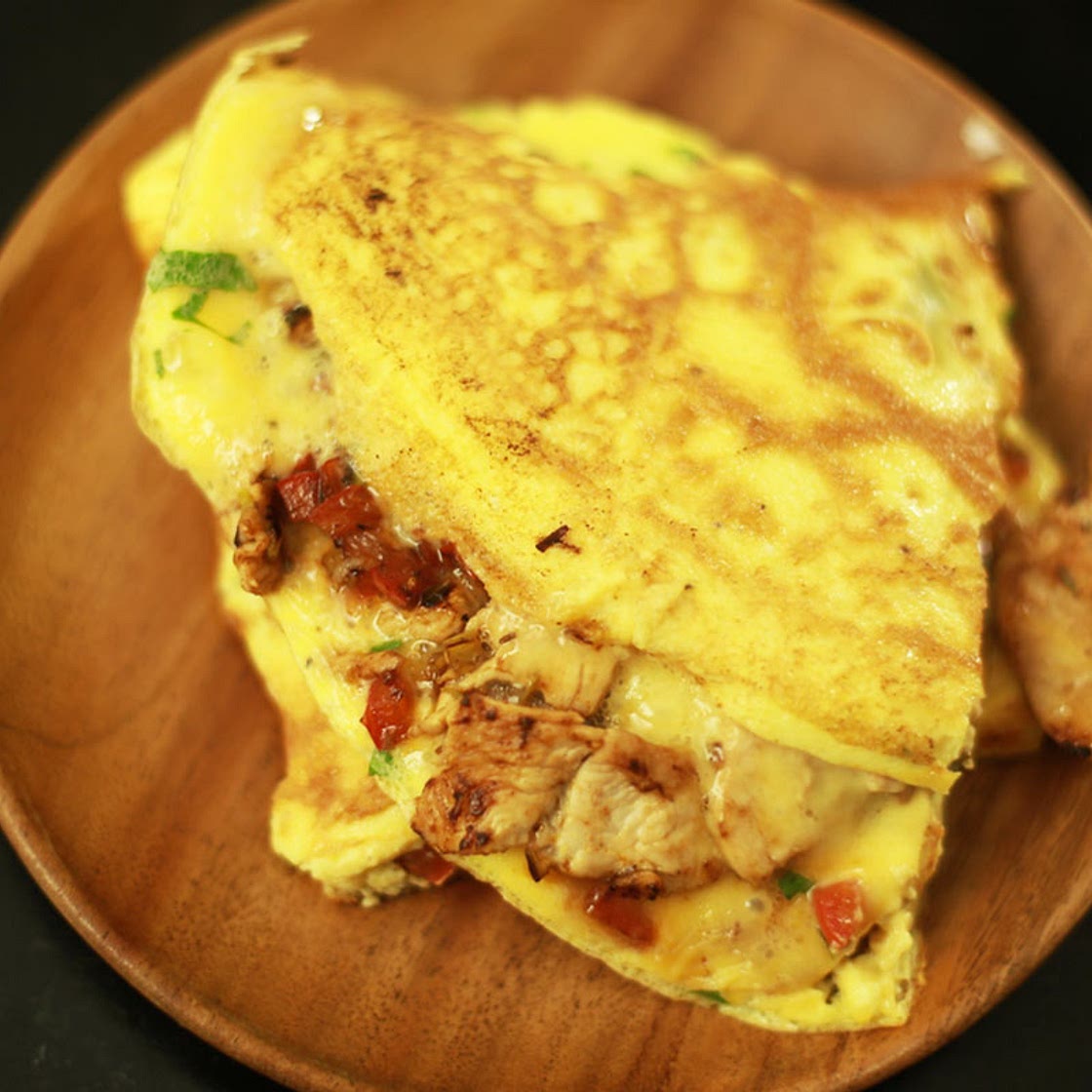 Recette saine de l’Omelette fourrée à la dinde et aux légumes