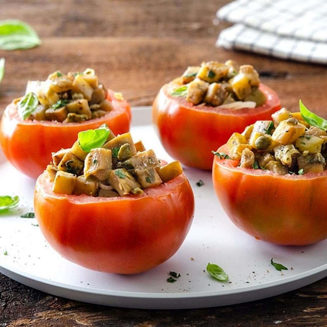 Pomodori ripieni di melanzane