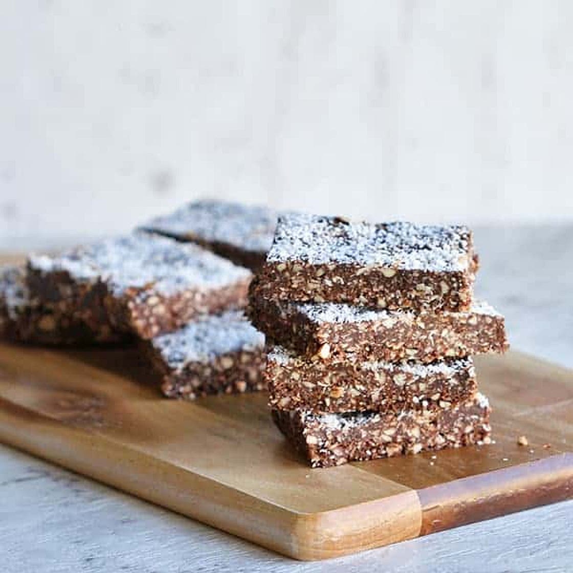 Healthy Chocolate Coconut Slice