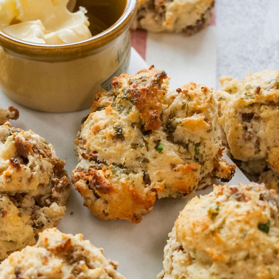 Vegan Savoury Scones | Vegan Cheese and Sausage Scone