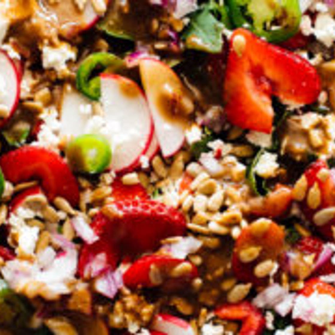 Colorful Strawberry Arugula Salad