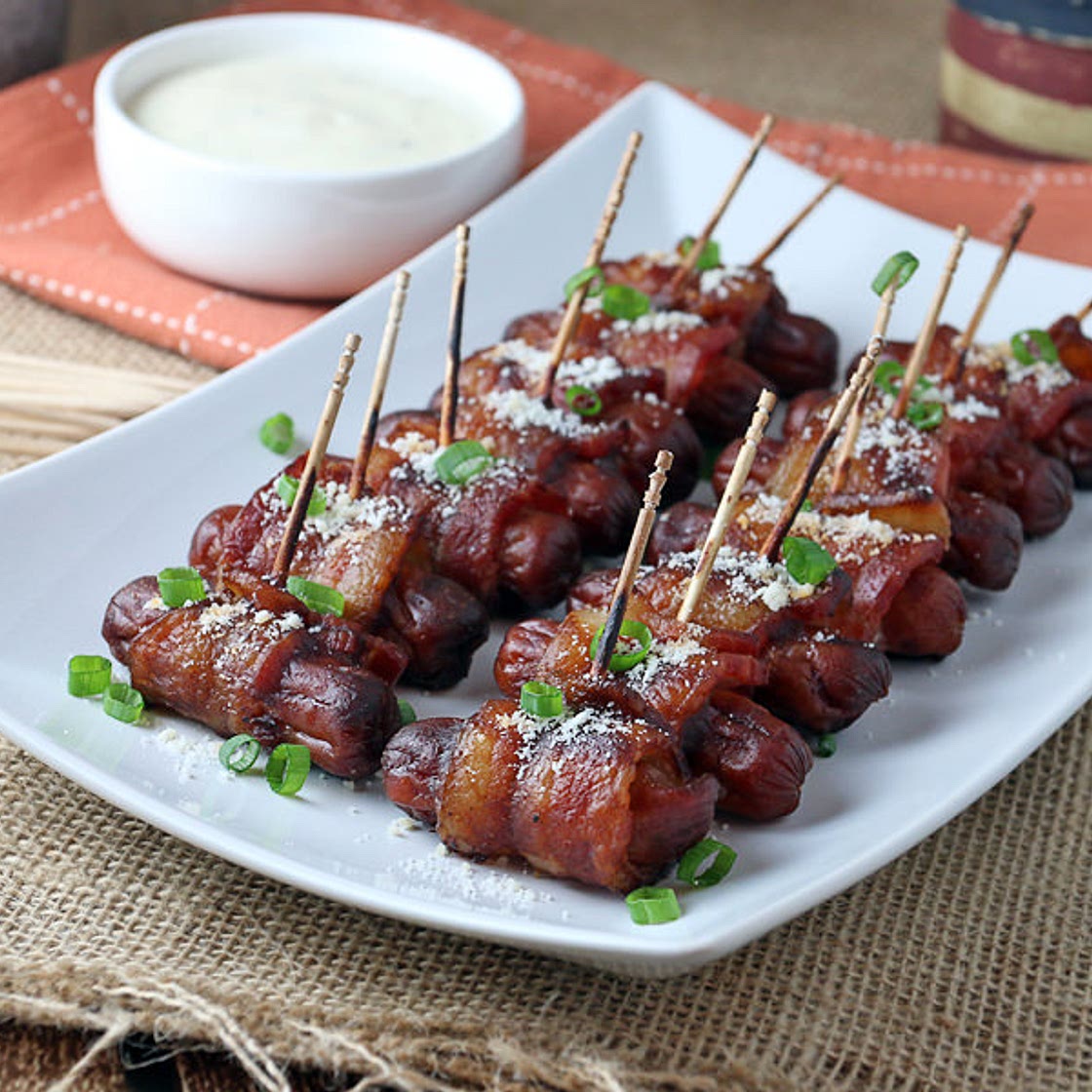BBQ Bacon Wrapped Smokies