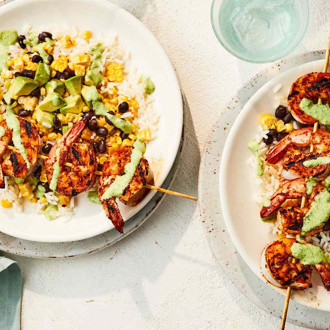 Blackened Shrimp Rice Bowls