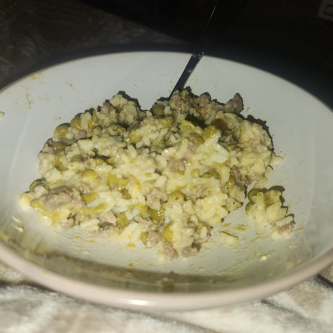 Easy cheesy sausage and rice