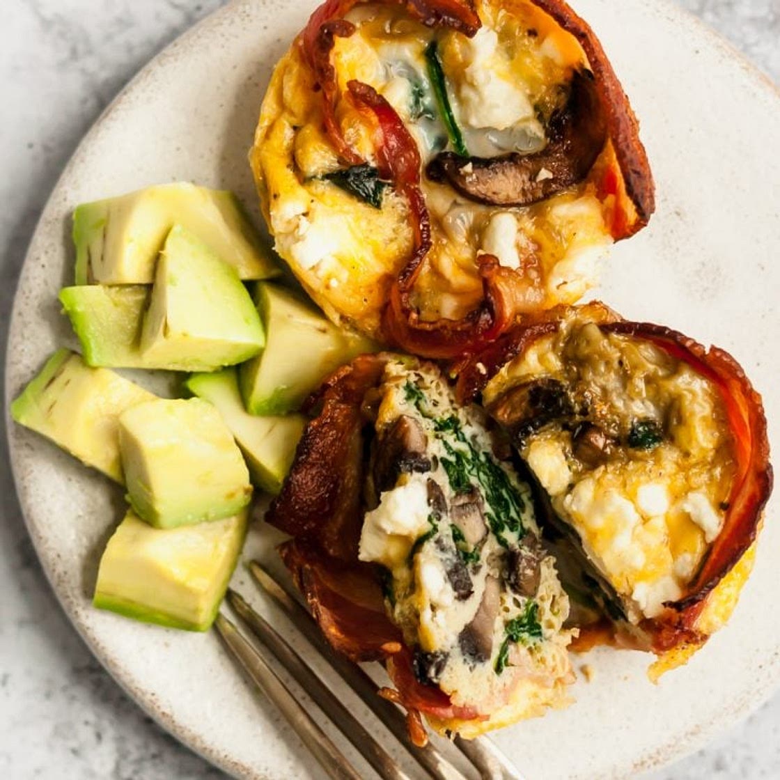Mushroom Spinach Bacon Egg Cups