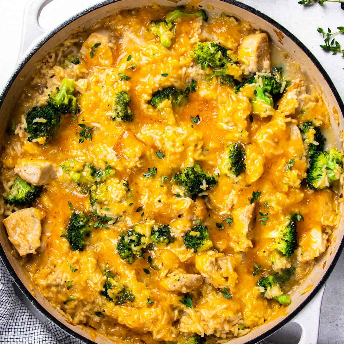 Cheesy Broccoli Chicken and Rice Casserole